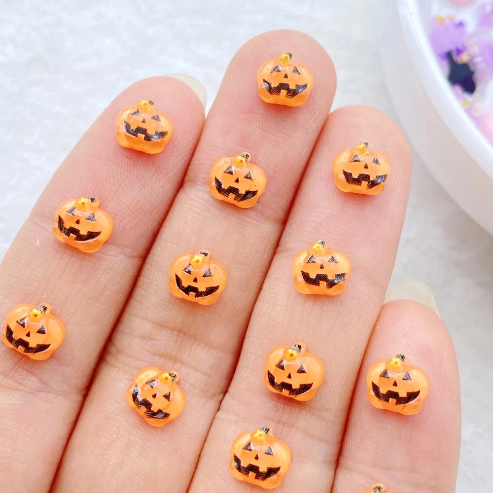 50pcs Mini Halloween Nail Art Charms – Black Cats, Ghosts & Skulls - Image 6