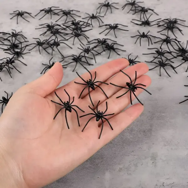 Glow in the Dark Halloween Spiders – 100pcs Scary Party Decorations