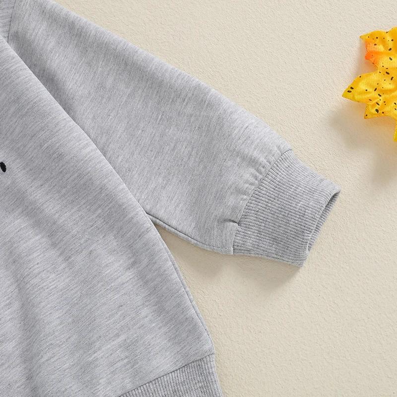 Baby Boy Halloween Tracksuit Set Ghost Embroidery Sweatshirt & Pants - Image 5