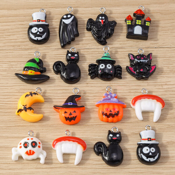 Halloween Pumpkin Ghost Resin Charms Pendants
