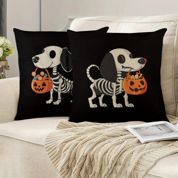 Halloween Skull Dog Pillowcase