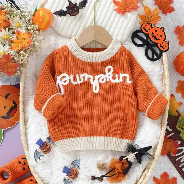 Halloween Baby Sweater Long Sleeve Pullover for Infants - Cute Knit Tops for Fall