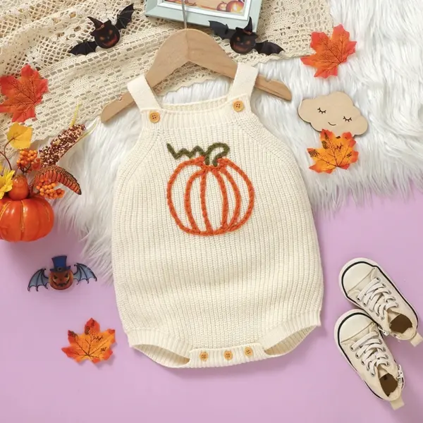 Halloween Pumpkin Baby Bodysuit for Newborn Boys & Girls (0-18M)