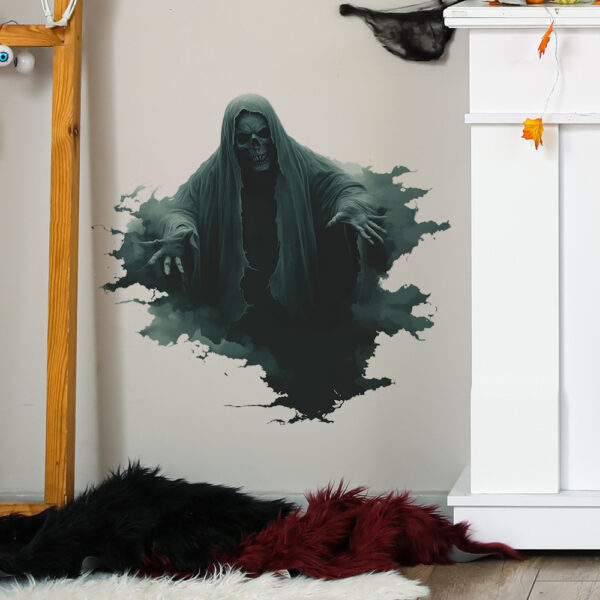 Halloween Skull Head Wall Stickers - Perfect for Spooky Decor