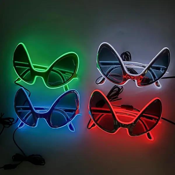 Glow in the Dark Alien Sunglasses – Light Up Party Glasses
