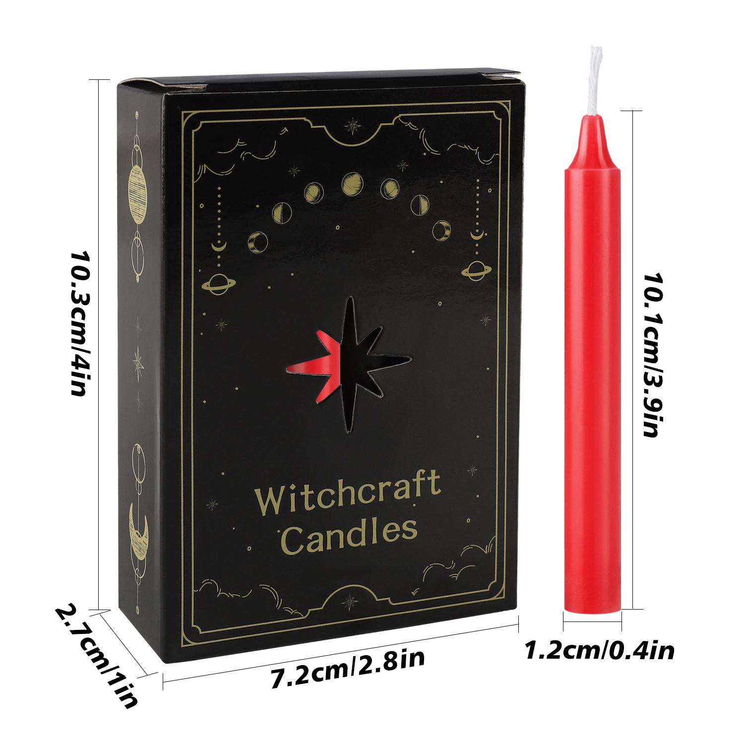 12 Pcs Red Taper Candles - Image 5