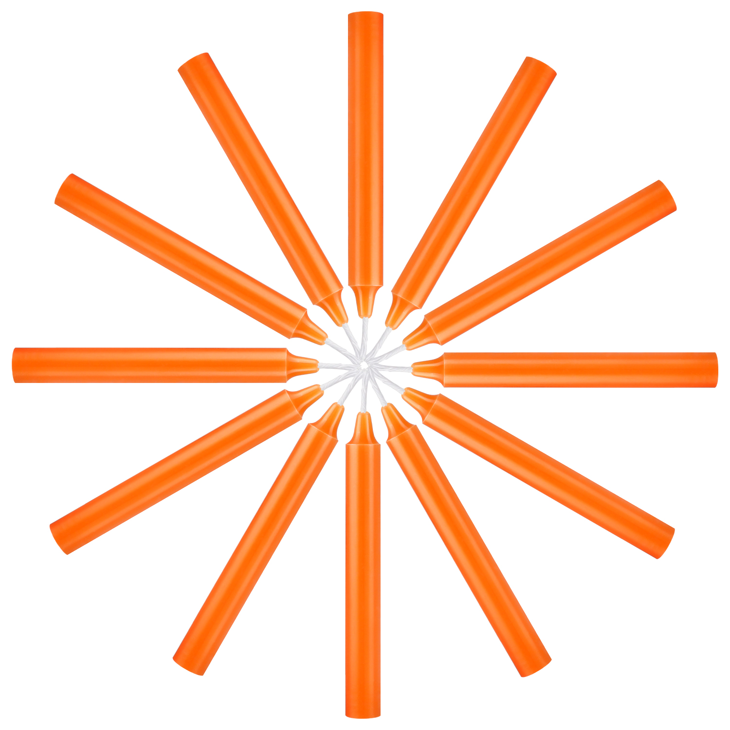 12 Pack Orange Taper Candles - Image 4