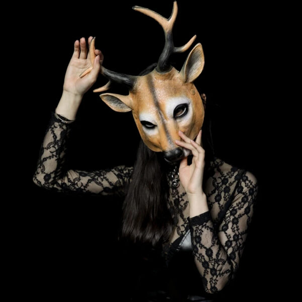 Adult 3D Animal PU Foam Deer Mask for Carnival, Party & Role Play
