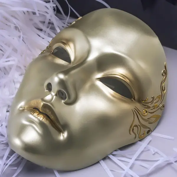 Gold Ancient Full Face Venice Mask for Women & Men - Perfect for Parties