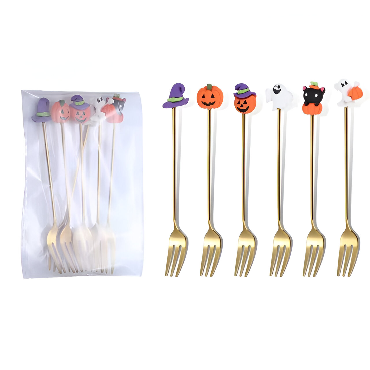 Golden 6pcs Fork