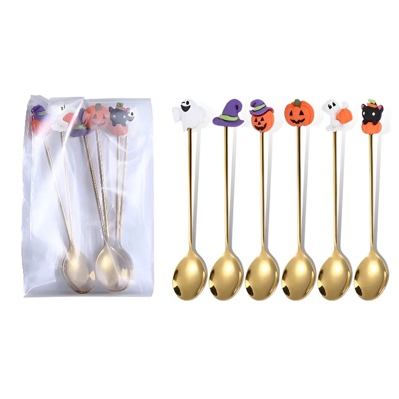 Golden 6pcs Spoon