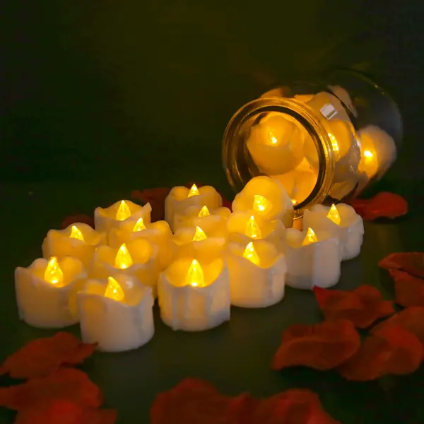 Remote Timer Tea Light Candles - Battery Operated Flameless LED Tealight Votives for Weddings, Holidays & Home Decor