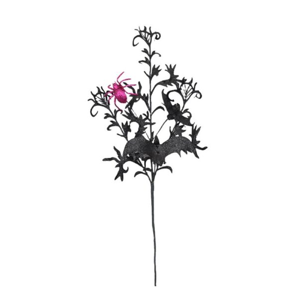 48cm Halloween Bat & Spider Branch Spooky Black Decoration for Home & Party