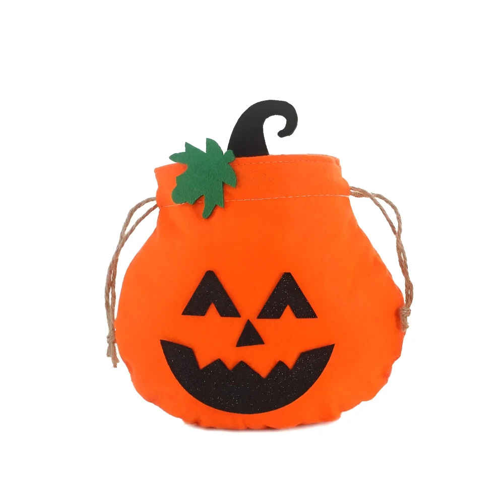 Portable Halloween Pumpkin Drawstring Bag - Ghost Pumpkin Candy Bag for Trick or Treat - Image 5