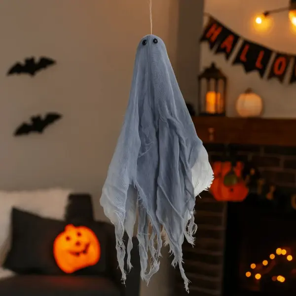 Creative Hanging Ghost Pendant - Handmade Halloween Gauze Ghost Yard Decor
