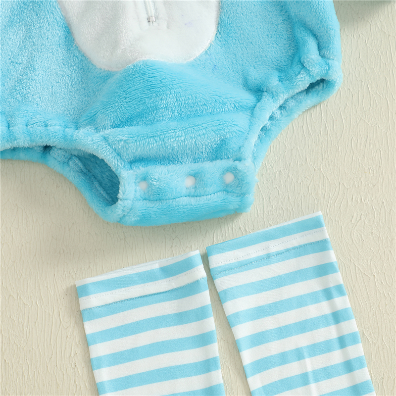 Baby Halloween Romper Costume with Hood & Stockings 2-Piece Set - Image 6