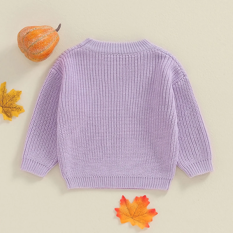 Baby Pumpkin Halloween Sweater for Boys and Girls - Cozy Autumn Knit Pullover - Image 6