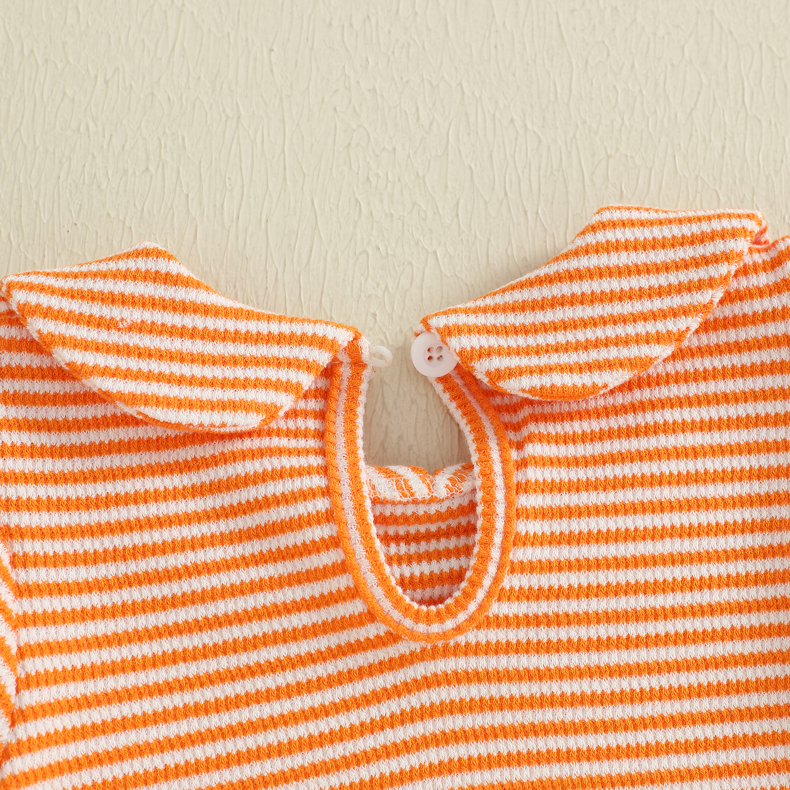 Baby Girl Halloween Pumpkin Plaid Bubble Romper Jumpsuit - Image 6