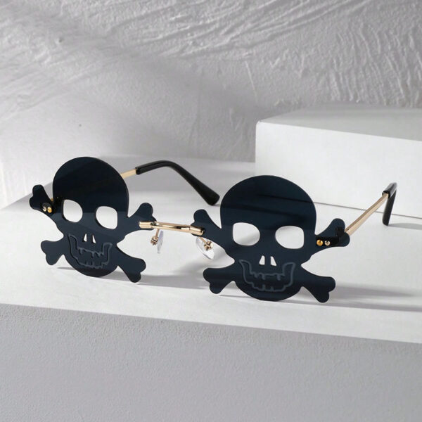 Rimless Skull Sunglasses for Halloween Parties - Fun Costume Accessory
