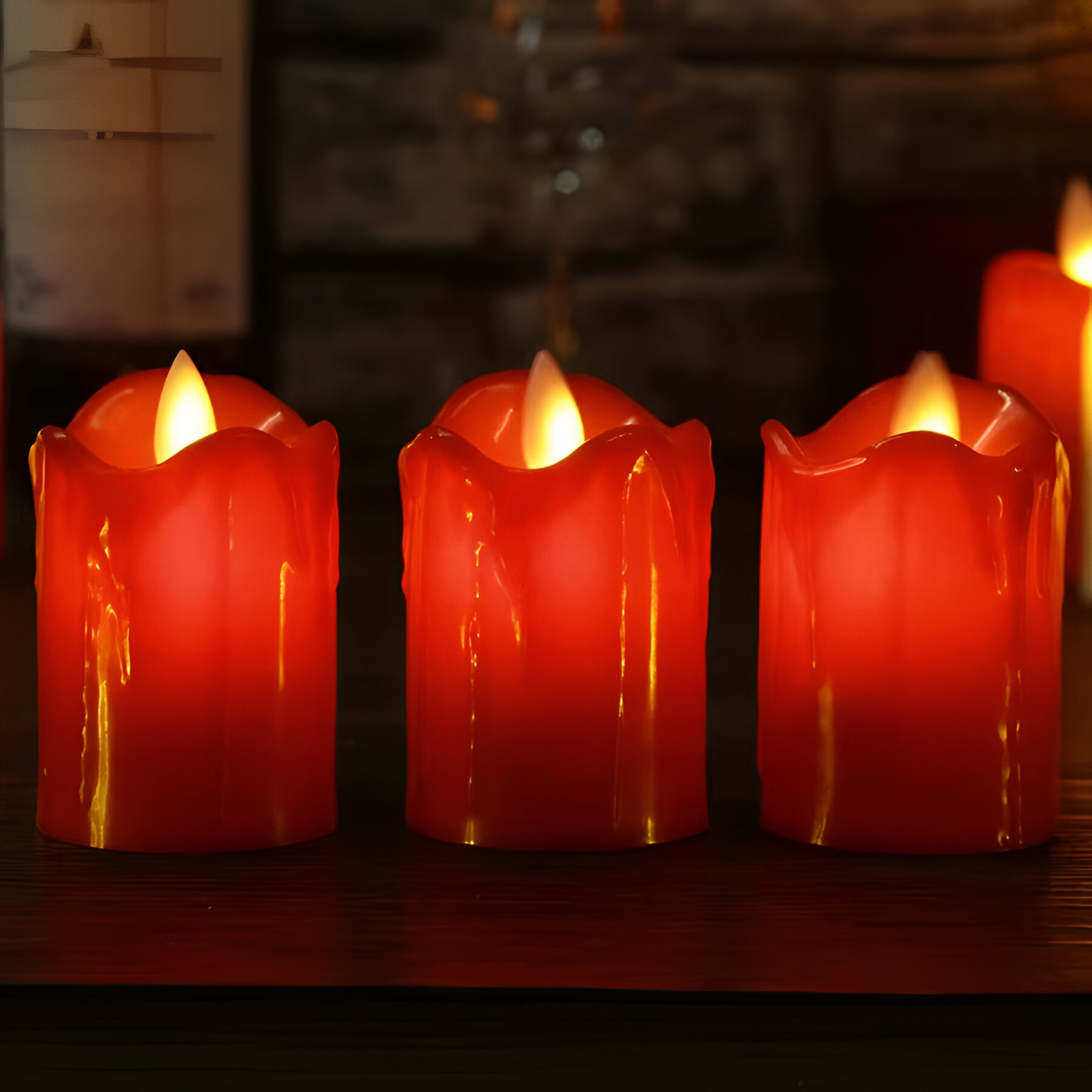 3pcs LED Flameless Candle Lights - Battery Operated, Safe for Home, Wedding & Party Decor - Image 4