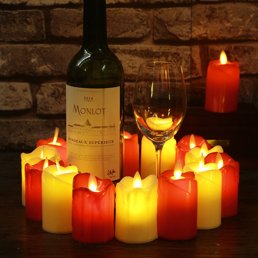 3pcs LED Flameless Candle Lights - Battery Operated, Safe for Home, Wedding & Party Decor - Image 2