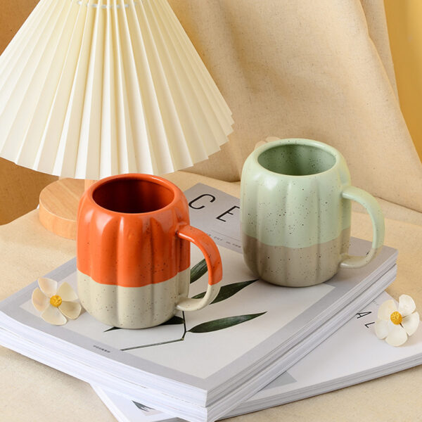 Orange Pumpkin Ceramic Coffee Cup
