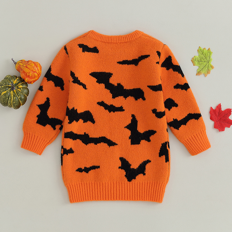 Kids Halloween Bat Sweater - Warm Crew Neck Pullover for Boys & Girls - Image 2