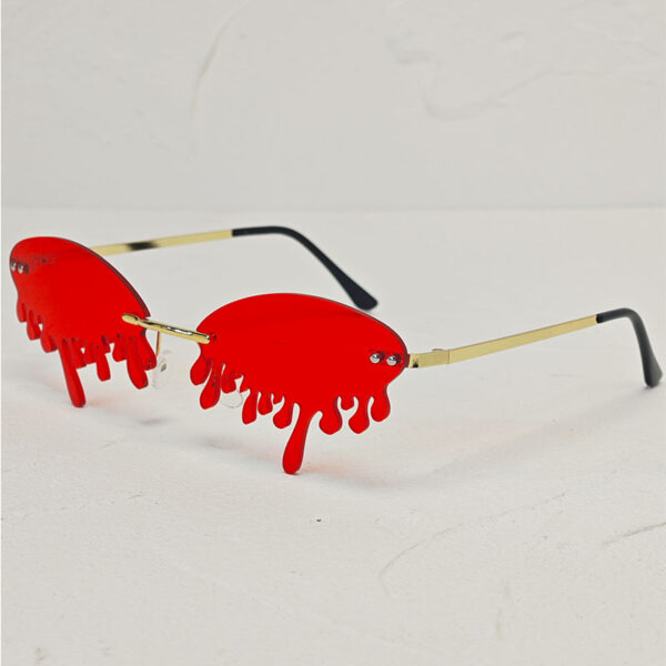 Rimless Steampunk Sunglasses with Tassel for Unique Style