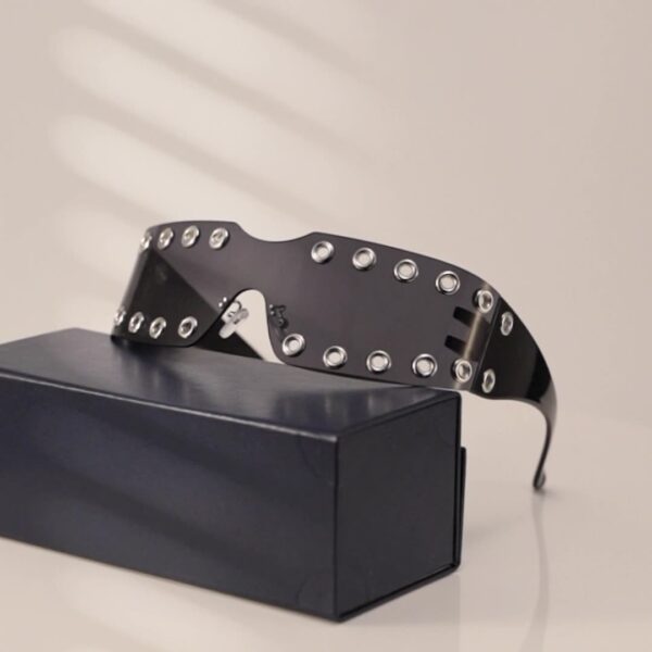Oversized Gothic Punk Rivet Sunglasses Large Frame Goggles