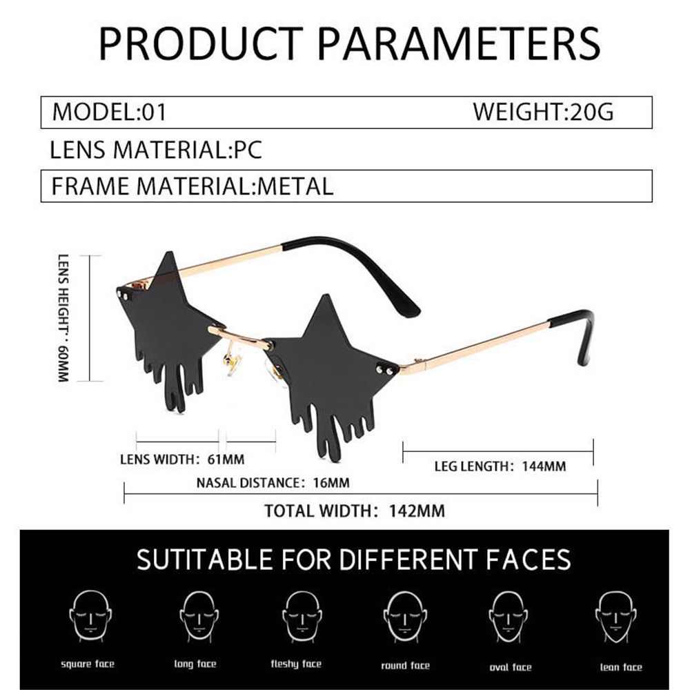 Fashionable Star Shape Sunglasses for Fun Cosplay and Parties - Image 5
