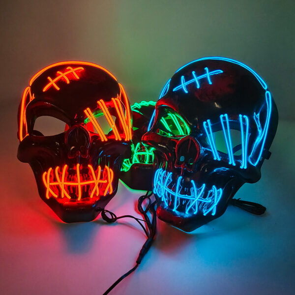 Light-Up Skeleton Mask for Horror and Cosplay Events