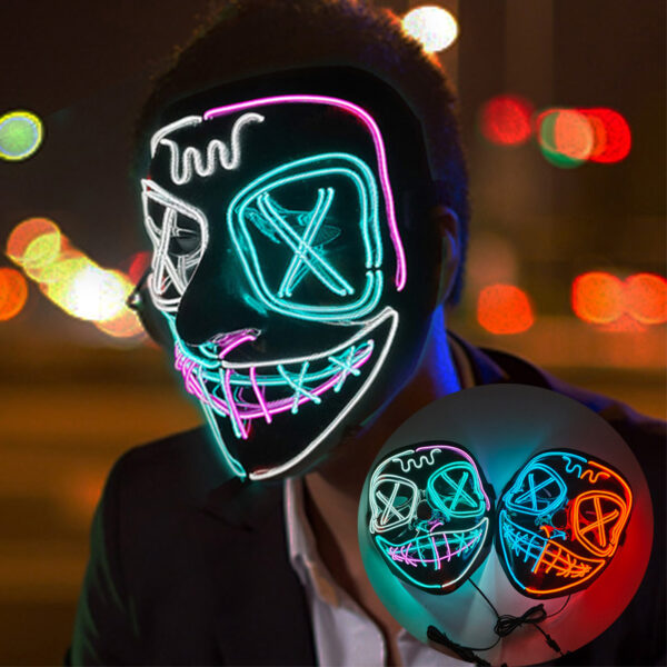 LED Luminous Purge Mask for Halloween, Cosplay & Party